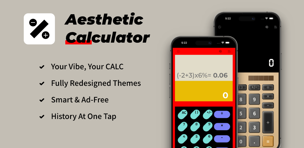 Aesthetic Calculator Banner