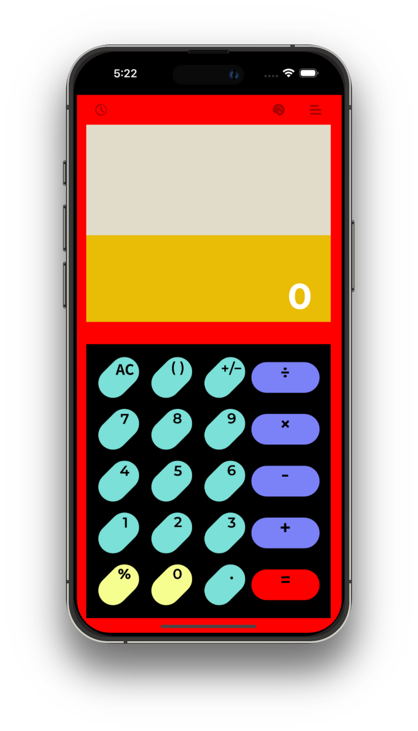 Colorful aesthetic calculator themes and skins