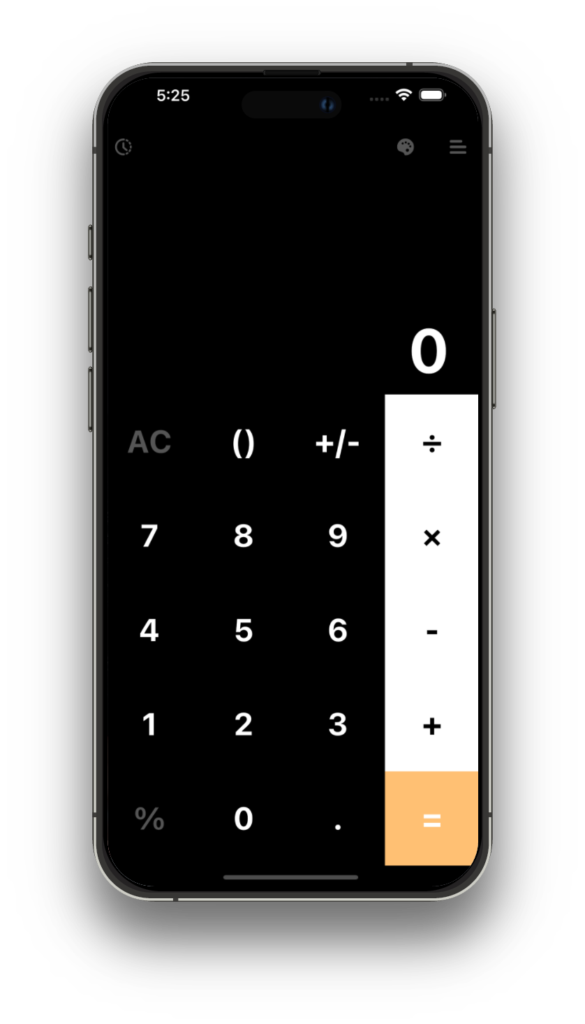 Aesthetic Calculator on iPhone — a designer calculator theme